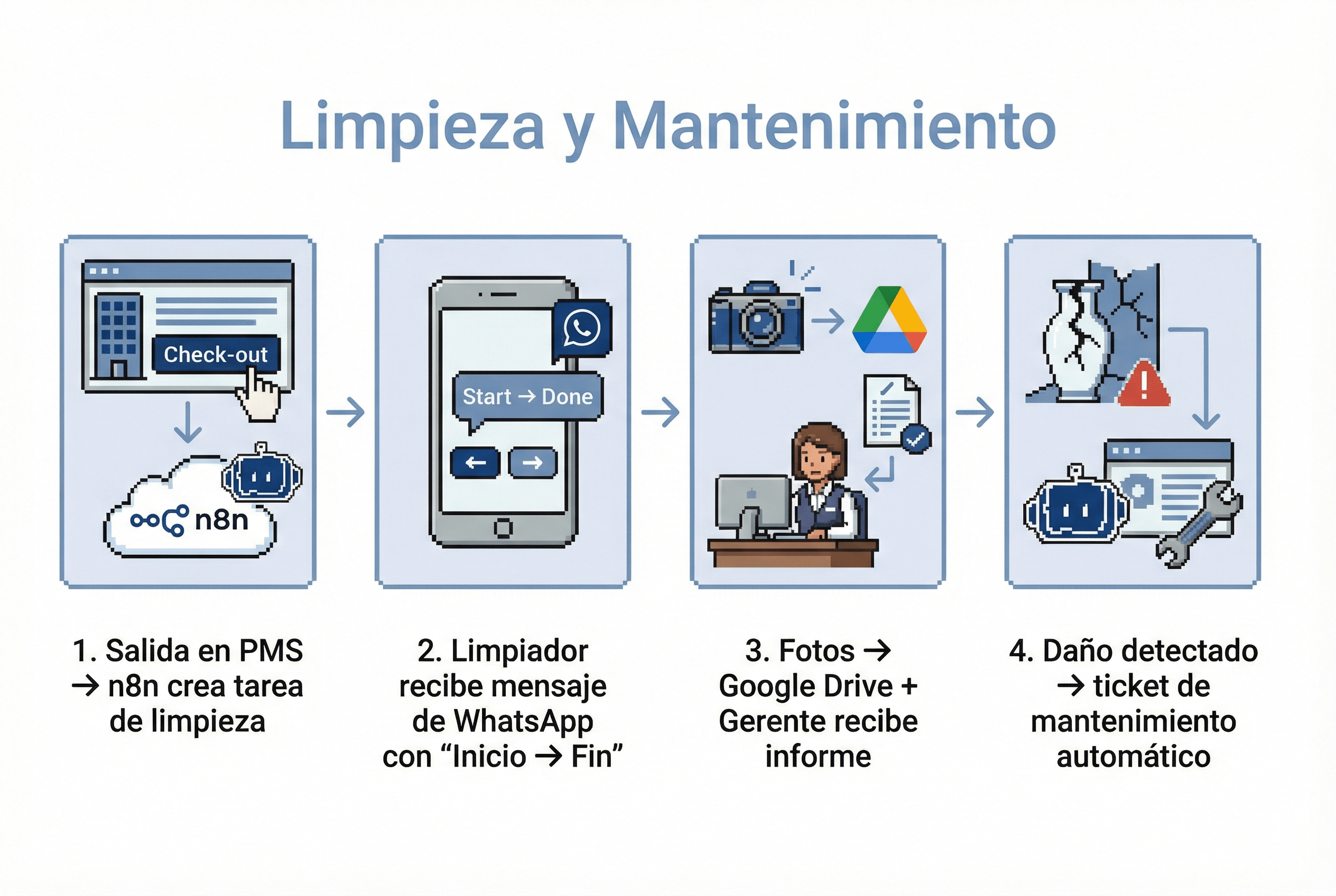 Real estate use case illustration - cleaning & maintenance